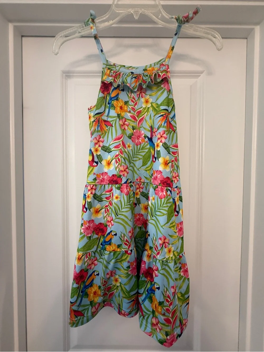 Tommy Bahama Light Blue Tropical Floral Dress